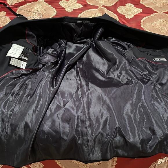 Paolo Giardini Men’s Wool Blazer Sport Coat Jacket Black 3 Buttons Size 38R - Picture 11 of 13